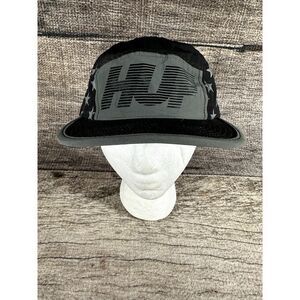 HUF 5 Panel Black Grey Stars Hat Cap Adjustable Mens Cotton